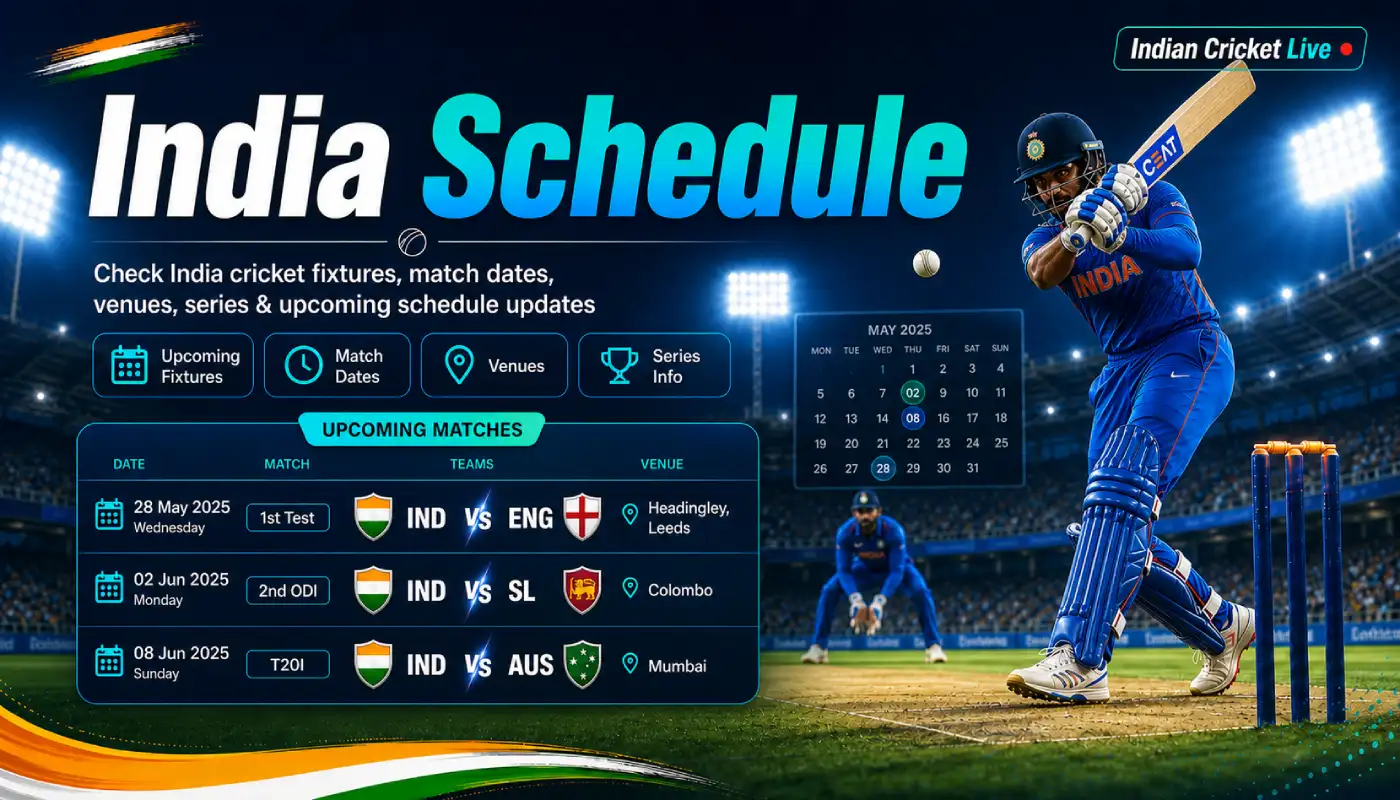 India Cricket Schedule